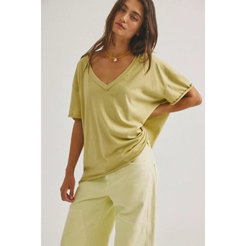 Free People Nina V-Neck Tee Women