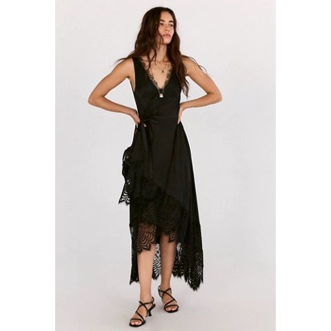 Free People Nigel Preston Wrap Midi Dress