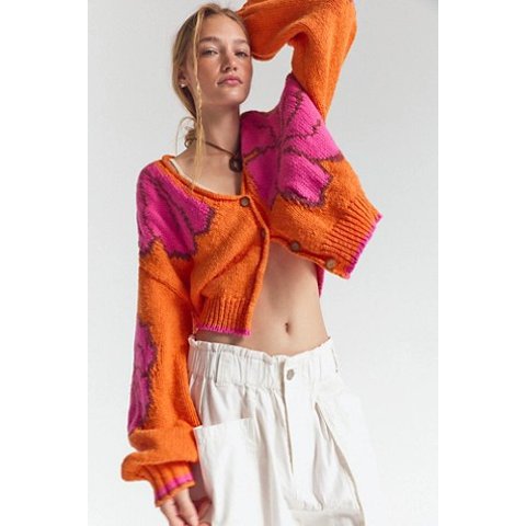 Free People Sunny Patterned Cardigan