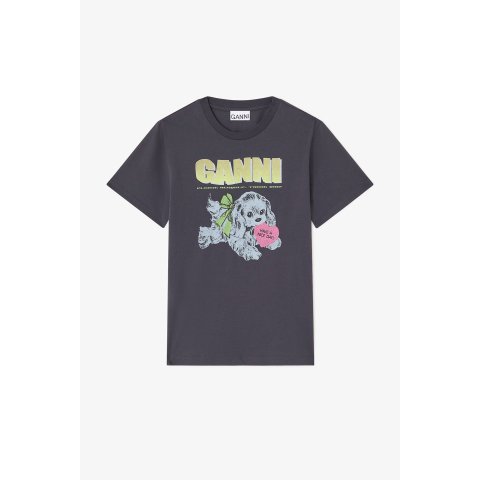 Ganni Phantom Black T-shirt XS