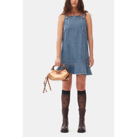 Ganni Blue Denim Mini Dress