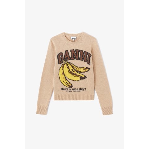 Ganni Wool Sweatshirt Graphic