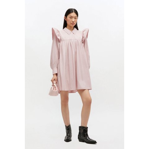 Ganni Pink Mini Shirt Dress