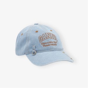 Ganni Denim Baseball Cap