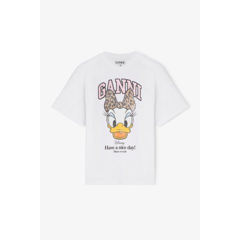 Ganni Daisy Duck White Printed T-shirt