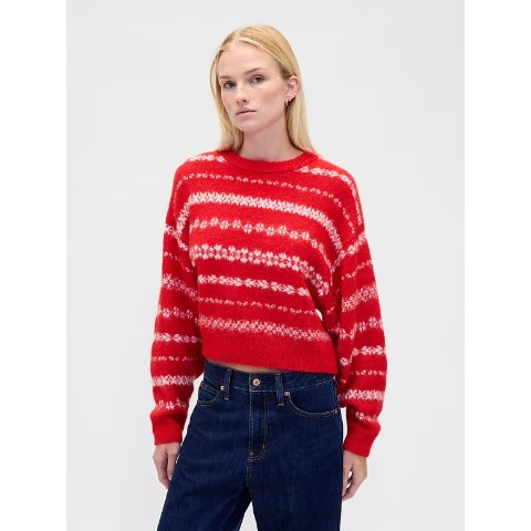 Gap Fuzzy Oversized Crewneck Sweater