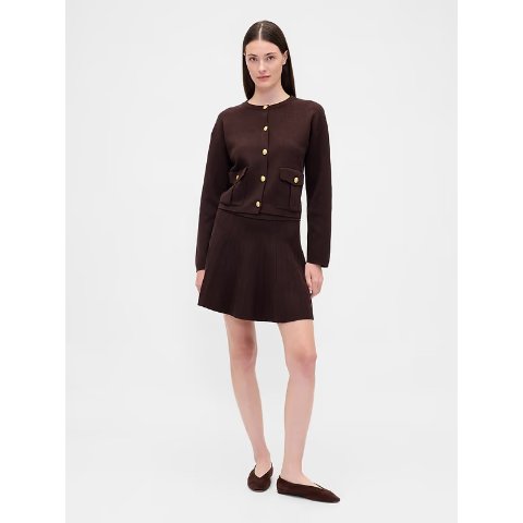 Gap Pleated Mini Sweater Skirt