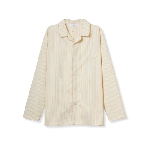 Gelato pique Men's Logo Striped Shirt Heart Embroidery
