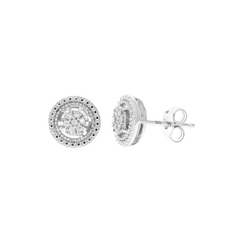 Silver 0.08 ct Lab-Grown Diamond Studs