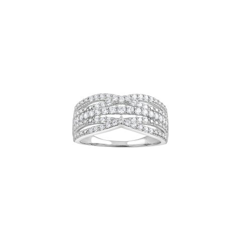 Silver 0.30 ct lab-grown diamond ring