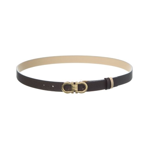 Salvatore Ferragamo Ferragamo Gancini Reversible Leather Belt