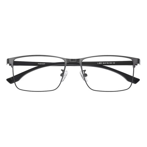 Rectangle Gunmetal Eyeglasses