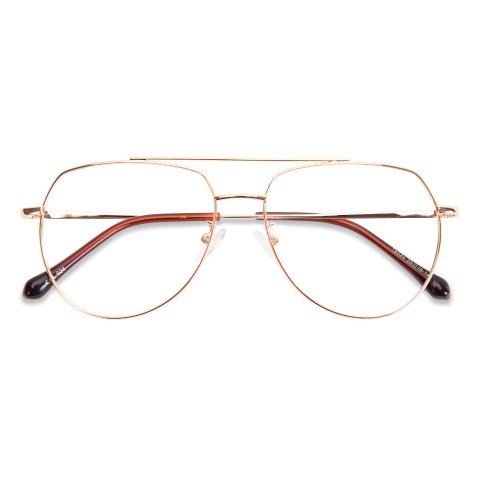Giambattista Valli Aviator Golden Eyeglasses
