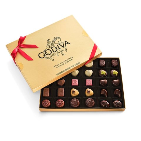 Godiva Gold Chocolate Gift Box Red Ribbon 30pc