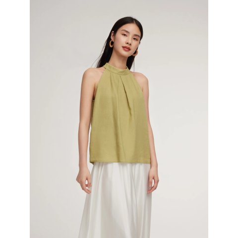 GOELIA Linen Women Halter Tank Top