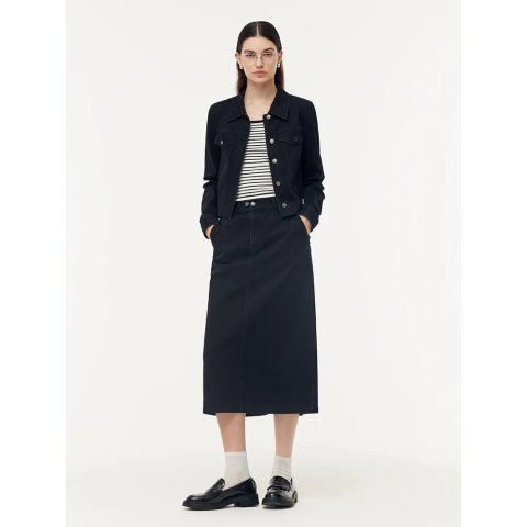 GOELIA Denim Three-Piece Set Skirt