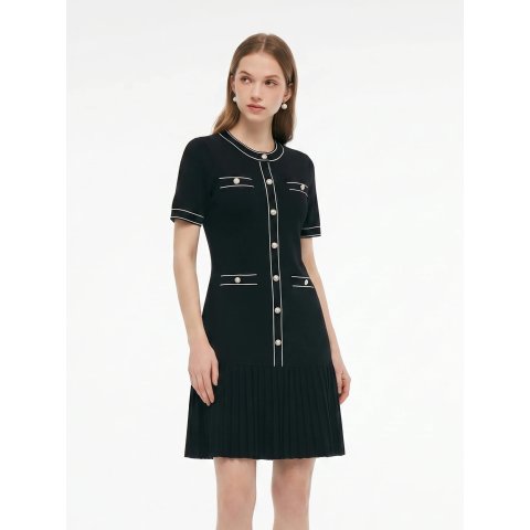 GOELIA Tencel Blend Knit Mini Dress