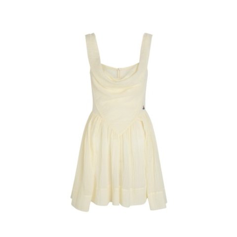 Vivienne Westwood Sunday Logo Embroidered Cotton Gauze Mini Dress