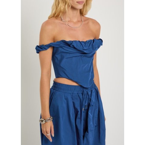 Vivienne Westwood Chichi Draped Taffeta Crop Top