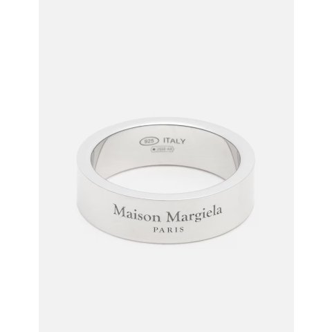 Maison Margiela Wide Logo Ring Silver