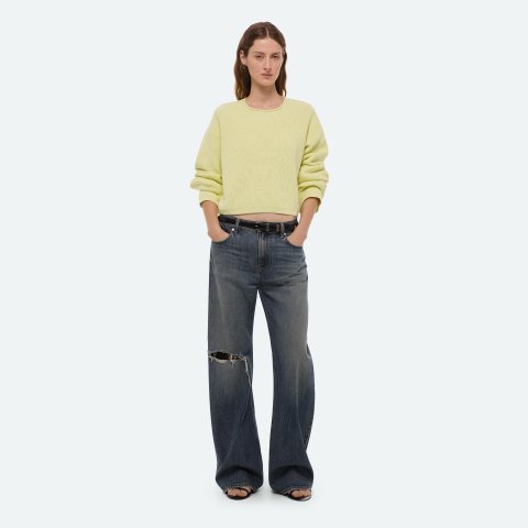 Helmut Lang Cropped Crewneck Sweatshirt