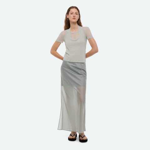 Helmut Lang Layered Sheer Skirt