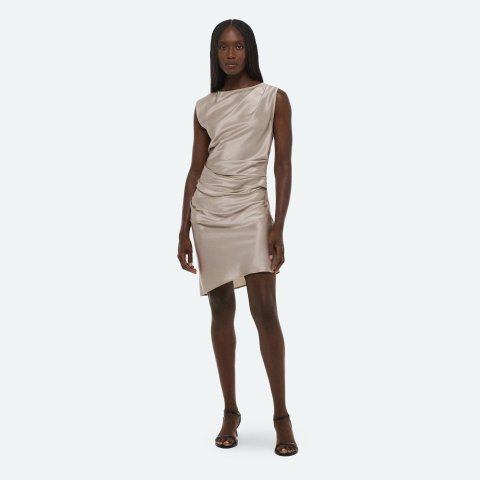 Helmut Lang Silk Draped Dress