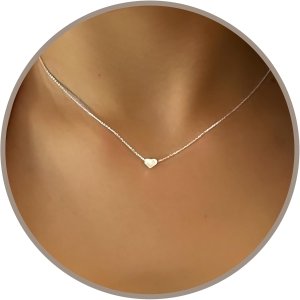 Annika Bella Heart Necklace Silver 15-17 Inches