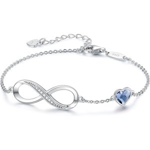 CDE Infinity Heart 925 Silver Adjustable Bracelet