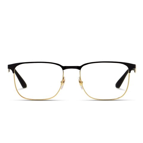 Ray-Ban 6363 Shiny Black/Gold Prescription Eyeglasses