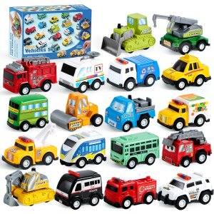 JOYIN Pull Back Toy Cars Set 18 Pack