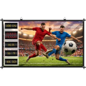 XIAOHUI 100 Inch 4K HD 16:9 Fixed Frame Projector Screen