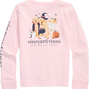 Vineyard Vines Girls' Long-Sleeve Pocket Tee