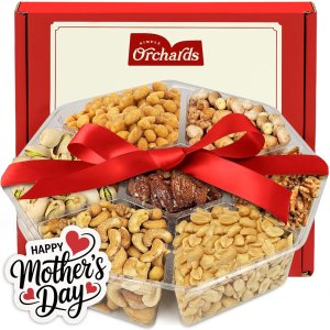 Simple Orchards Nuts Gift Basket 7-Section Platter Large Family Pack