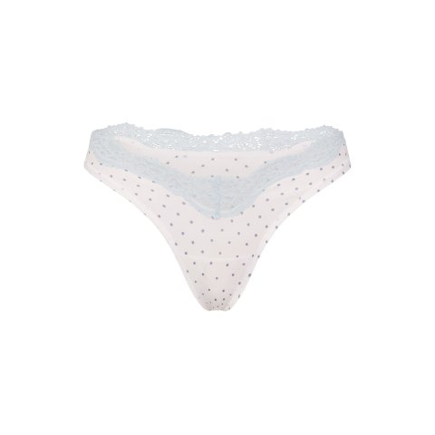 SKIMS Lace Thong Pin Dot Print
