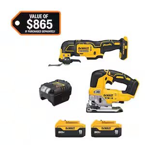 DeWalt 20V Lithium-Ion Cordless Combo Kit 5Ah Battery
