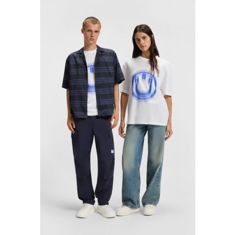 HUGO All-gender T-shirt Blurred Logo