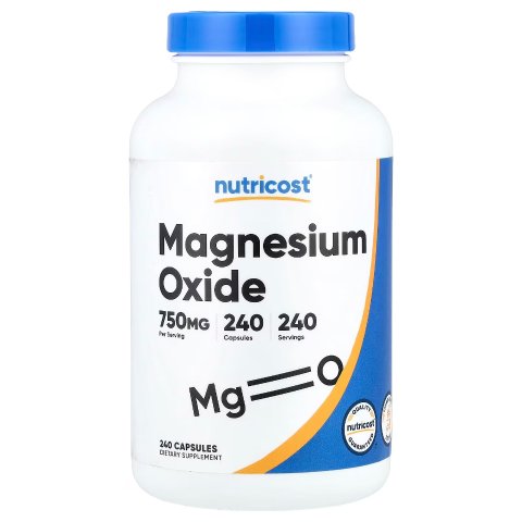 Nutricost Magnesium Oxide 750mg 240 Capsules