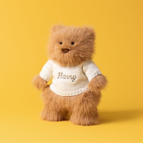 Jellycat Bartholomew Bear with Personalized Cream Jumper