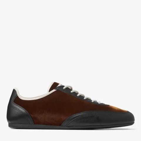 Sunny M Leather Velvet Low Top Trainers