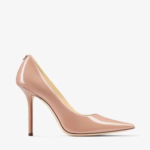 Jimmy Choo LOVE 100 Patent Leather Point-Toe Pumps Pink