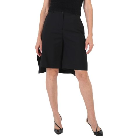 Burberry Ladies Black Mohair Wool Shorts