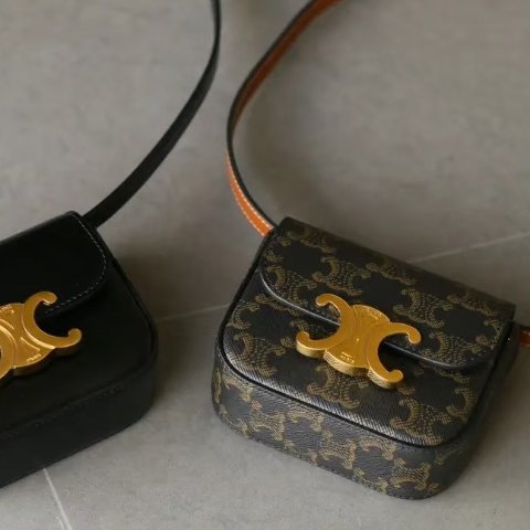 Celine Triomphe Mini Claude Calfskin Shoulder Bag