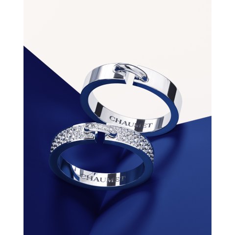 Chaumet 18k White Gold Liens Evidence Wedding Ring