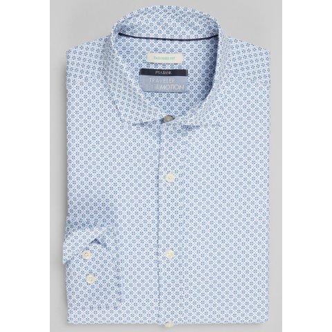 Traveler Collection 6DBN Burst Print Stretch Sportshirt