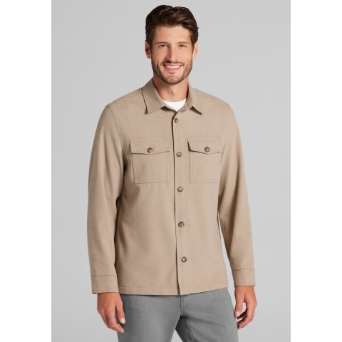Jos. A. Bank Tech Flannel Shirt Jacket #6PB9 Big & Tall
