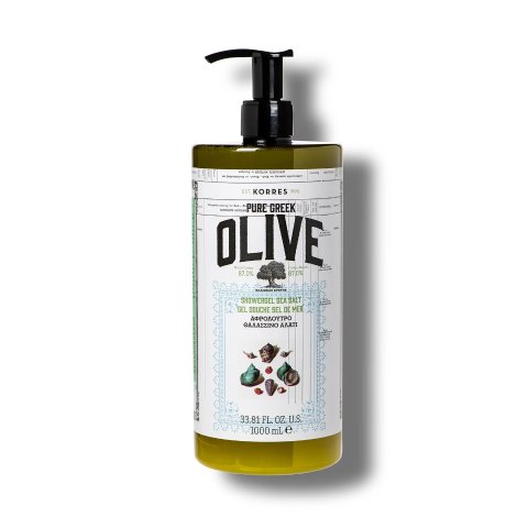 Pure Greek Olive Shower Gel Sea Salt 1 Liter