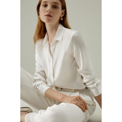 LILYSILK Silk Shirt Concealed Placket
