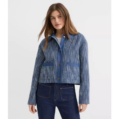 Petite Denim Tweed Jacket