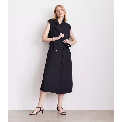 LOFT Versa Crepe Trench Vest